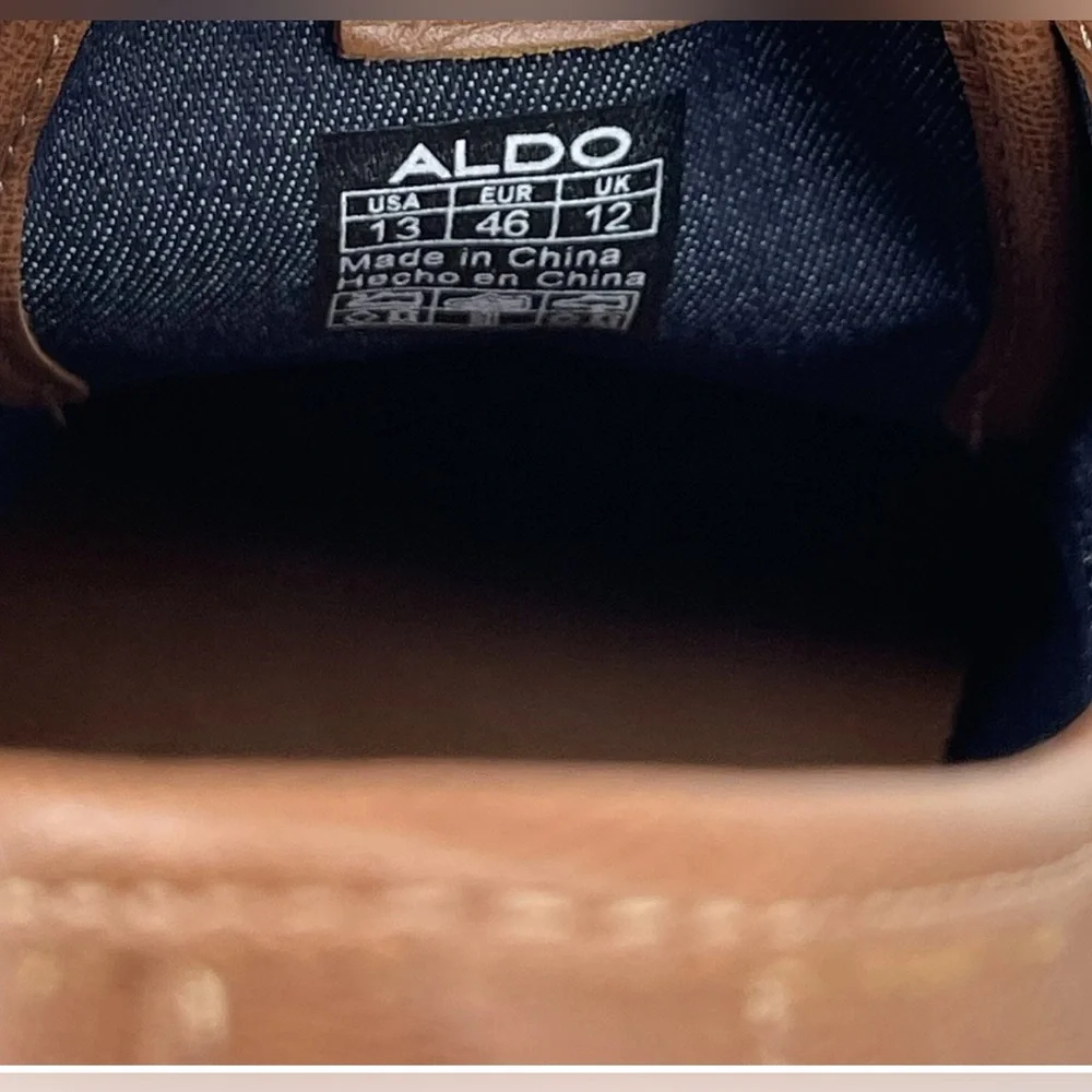 Aldo Abiradia R Casual Sneakers Brown Size 13 Lace Up Low Top New In Box